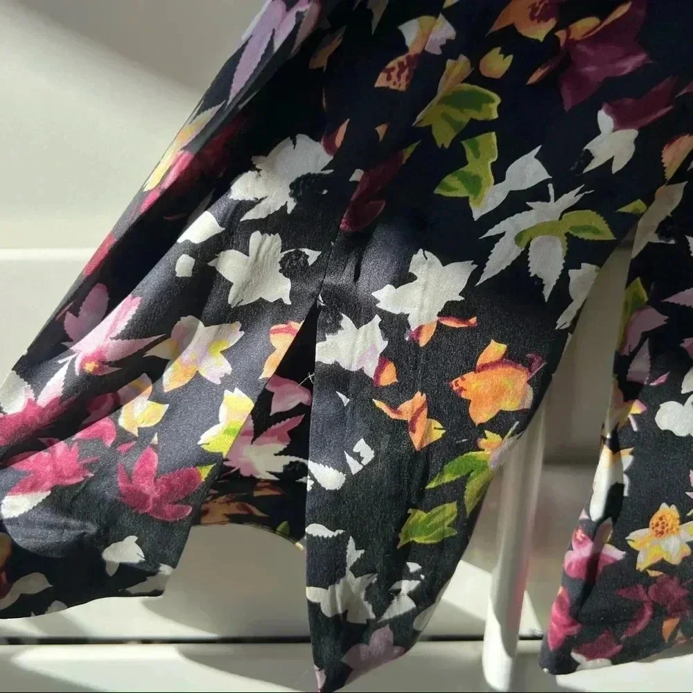 EQUIPMENT FEMME NWT Silk Florence Print Side Slit Trousers Pants - Picture 6 of 10